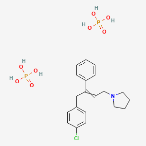 molecular formula C20H28ClNO8P2 B1239255 Pyrrobutamine phosphate CAS No. 135-31-9