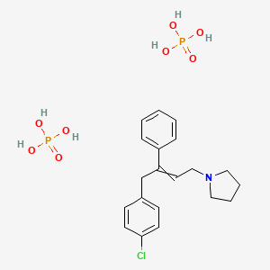 molecular formula C20H22ClN B1239255 Pyrrobutamine phosphate CAS No. 135-31-9