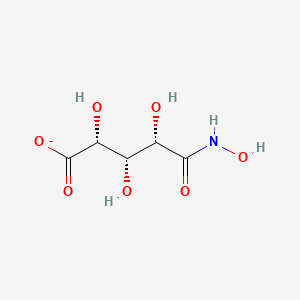 molecular formula C5H8NO7- B1239256 (2R,3S,4S)-2,3,4-trihydroxy-5-(hydroxyamino)-5-oxopentanoate 