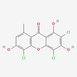 molecular formula C14H7Cl3O5 B1239263 Arthothelin CAS No. 20716-96-5
