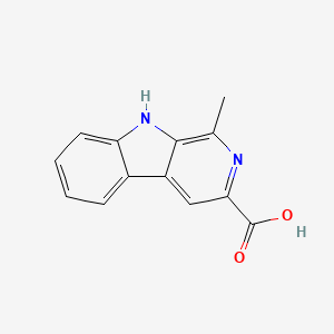 molecular formula C13H10N2O2 B1239265 1-methyl-9H-pyrido[3,4-b]indole-3-carboxylic acid CAS No. 22329-38-0