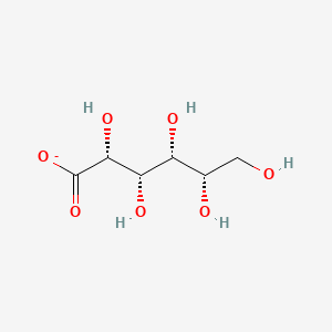 molecular formula C6H11O7- B1239268 L-idonate 