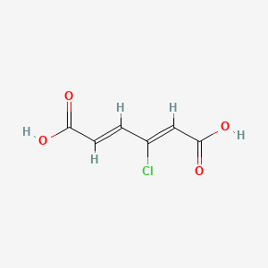 molecular formula C6H5ClO4 B1239272 3-Chloro-2,4-hexadienedioic acid CAS No. 20665-95-6