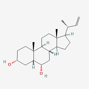 molecular formula C23H38O2 B1239276 24-Nor-5beta-chol-22-ene-3alpha,6alpha-diol 