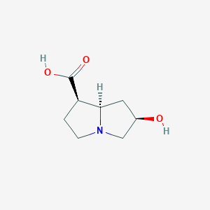 1H-Pyrrolizine-1-carboxylic acid, hexahydro-6-hydroxy-, (1R,6R,7aR)-