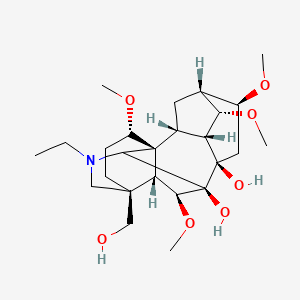 (1S,2R,3R,4S,5R,6S,8R,9R,13S,16S,17R,18S)-11-ethyl-13-(hydroxymethyl)-4,6,16,18-tetramethoxy-11-azahexacyclo[7.7.2.12,5.01,10.03,8.013,17]nonadecane-8,9-diol
