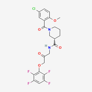 molecular formula C23H21ClF4N2O5 B12392975 KRAS inhibitor-22 