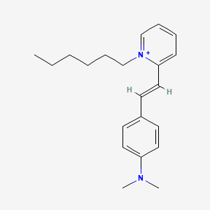 4-[2-(1-hexyl-2-pyridin-1-iumyl)ethenyl]-N,N-dimethylaniline