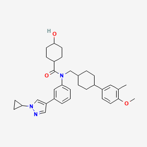 molecular formula C34H43N3O3 B12393163 Omesdafexor CAS No. 2244440-85-3