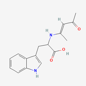 molecular formula C16H18N2O3 B1239318 3-(1H-indol-3-yl)-2-[[(E)-4-oxopent-2-en-2-yl]amino]propanoic acid 