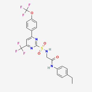 molecular formula C22H18F6N4O4S B12393231 H3B-968 