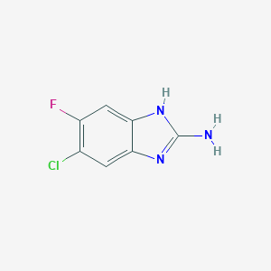 molecular formula C7H5ClFN3 B123936 5-chloro-6-fluoro-1H-benzimidazol-2-amine CAS No. 142356-64-7