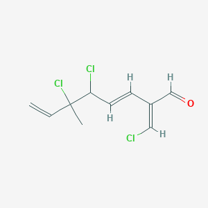 molecular formula C10H11Cl3O B1239367 5,6-Dichloro-2-(chloromethylidene)-6-methylocta-3,7-dienal 