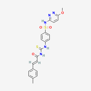molecular formula C22H21N5O4S2 B1239369 N-(6-Methoxy-pyridazin-3-yl)-4-[3-(3-p-tolyl-acryloyl)-thioureido]-benzenesulfonamide 