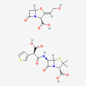 molecular formula C23H25N3O11S2 B1239372 Ticarcillin-clavulanic acid CAS No. 86482-18-0