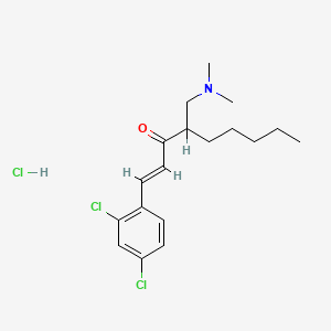 molecular formula C18H26Cl3NO B1239374 1-(2,4-Dichlorophenyl)-4-dimethylaminomethyl-1-nonen-3-one CAS No. 69489-28-7