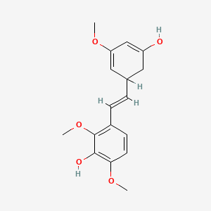 molecular formula C17H20O5 B1239375 Cannabistilbene II CAS No. 91865-42-8