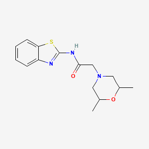 molecular formula C15H19N3O2S B1239380 N-(1,3-benzothiazol-2-yl)-2-(2,6-dimethyl-4-morpholinyl)acetamide 