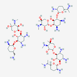 molecular formula C60H123N15O21 B1239389 AT01-Gentamicin; Vancomycin 