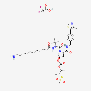 (S,R,S)-AHPC-3-methylbutanyl acetate-methanesulfonothioate-Me-C10-NH2 TFA