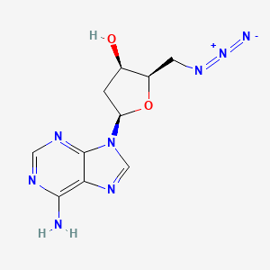 molecular formula C10H12N8O2 B12394002 (2R,3R,5R)-5-(6-aminopurin-9-yl)-2-(azidomethyl)oxolan-3-ol 