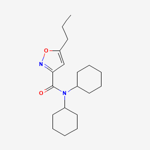 molecular formula C19H30N2O2 B1239408 N,N-dicyclohexyl-5-propyl-3-isoxazolecarboxamide 