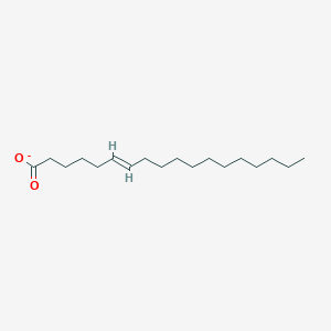 molecular formula C18H33O2- B1239425 Petroselaidate 
