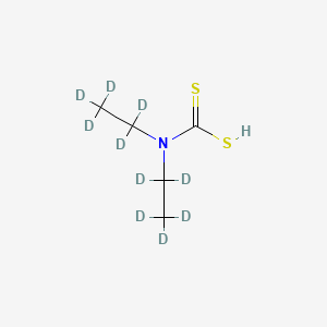 molecular formula C5H11NS2 B12394307 Ditiocarb-d10 