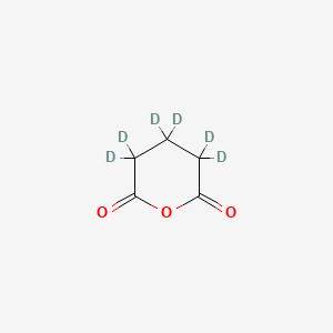 molecular formula C5H6O3 B12394319 Glutaric anhydride-d6 