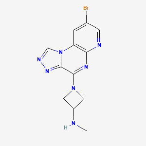 molecular formula C12H12BrN7 B12394326 Izuforant CAS No. 1429374-83-3