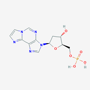 molecular formula C₁₂H₁₄N₅O₆P B123946 3H-Imidazo(2,1-i)purine, 3-(2-deoxy-5-O-phosphono-beta-D-erythro-pentofuranosyl)- CAS No. 60508-81-8