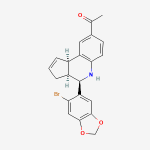 1-(4-(6-Bromobenzo[1,3]dioxol-5-yl)-3a,4,5,9b-tetrahydro-3H-cyclopenta[c]quinolin-8-yl)-ethanone