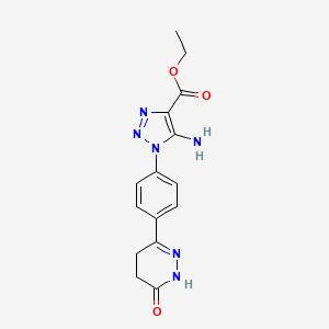 molecular formula C15H16N6O3 B12395104 B-Raf IN 7 