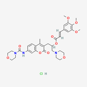 molecular formula C34H42ClN3O10 B1239525 Cinecromen hydrochloride CAS No. 62885-98-7
