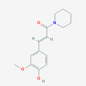 molecular formula C15H19NO3 B1239526 Piperidine, 1-(3-(4-hydroxy-3-methoxyphenyl)-1-oxo-2-propenyl)- CAS No. 38448-14-5