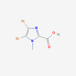 molecular formula C5H4Br2N2O2 B123953 4,5-Dibromo-1-methyl-1H-imidazole-2-carboxylic acid CAS No. 158585-80-9