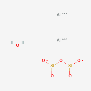molecular formula Al2O5Si<br>Al2H2O6Si2-2 B1239533 Aluminum;oxido-[oxido(oxo)silyl]oxy-oxo-silane;hydrate CAS No. 12183-80-1