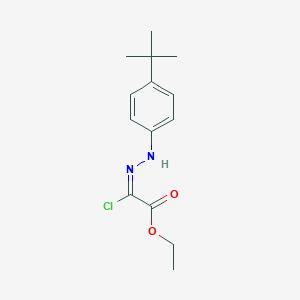 molecular formula C14H19ClN2O2 B123958 ethyl (2E)-2-[(4-tert-butylphenyl)hydrazinylidene]-2-chloroacetate CAS No. 148367-96-8