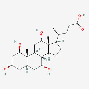 molecular formula C24H40O6 B1239583 1beta-Hydroxycholic acid CAS No. 80875-94-1
