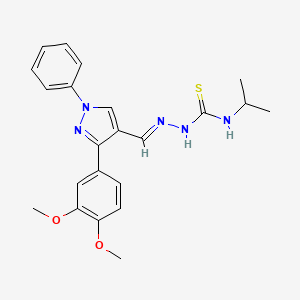 1-[[3-(3,4-Dimethoxyphenyl)-1-phenyl-pyrazol-4-yl]methyleneamino]-3-isopropyl-thiourea