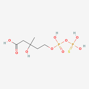 Pentanoic acid, 5-((hydroxy((hydroxymercaptophosphinyl)oxy)phosphinyl)oxy)-3-hydroxy-3-methyl-