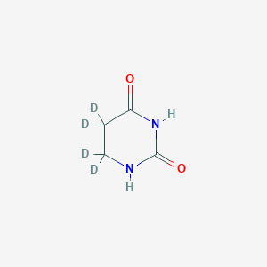 molecular formula C4H6N2O2 B12396232 Dihydrouracil-d4 