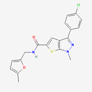 3-(4-chlorophenyl)-1-methyl-N-[(5-methyl-2-furanyl)methyl]-5-thieno[2,3-c]pyrazolecarboxamide