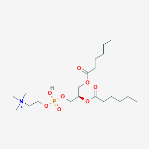 molecular formula C20H41NO8P+ B1239635 1,2-Dicaproyl-sn-glycero-3-phosphocholine 