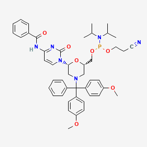 molecular formula C46H53N6O7P B12396563 N-DMTr-N4-benzoyl-morpholino-cytosine-5'-O-phosphoramidite 