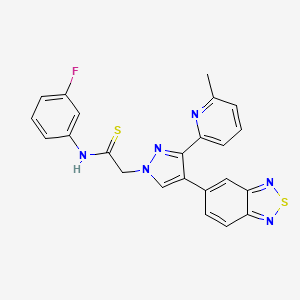 molecular formula C23H17FN6S2 B12396714 J-1048 