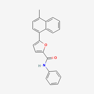 molecular formula C22H17NO2 B1239683 5-(4-methyl-1-naphthalenyl)-N-phenyl-2-furancarboxamide 