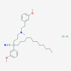 molecular formula C34H53ClN2O2 B123969 Anipamil hydrochloride, (+)- CAS No. 94313-88-9