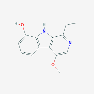 molecular formula C14H14N2O2 B012397 1-ethyl-4-methoxy-9H-pyrido[3,4-b]indol-8-ol CAS No. 100234-62-6