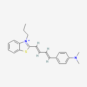 2-(4-(4-N,N-Dimethylanilinyl)-1,3-butadienyl)-3-propyl-benzothiazolium